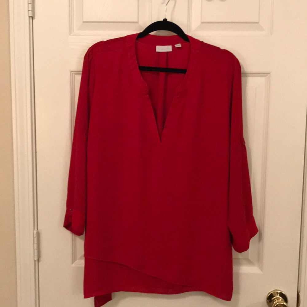 Red blouse